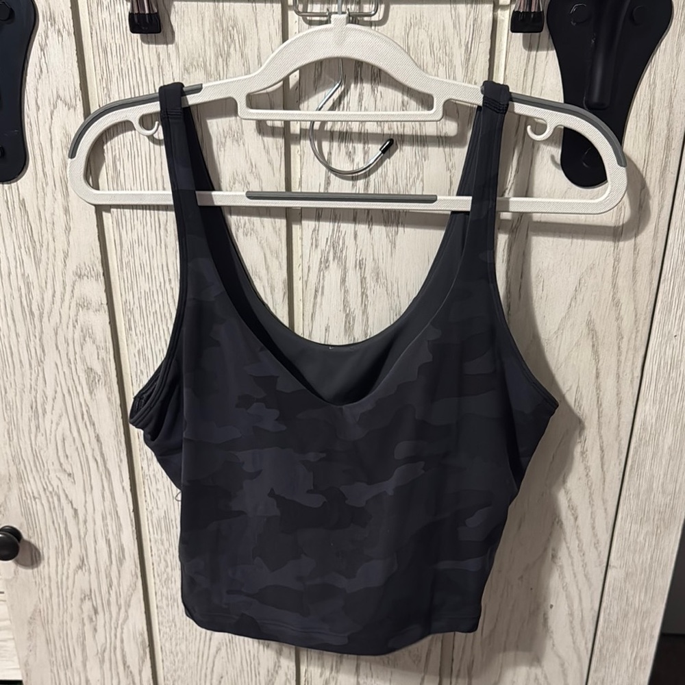 lululemon Black Camo Cropped Tank